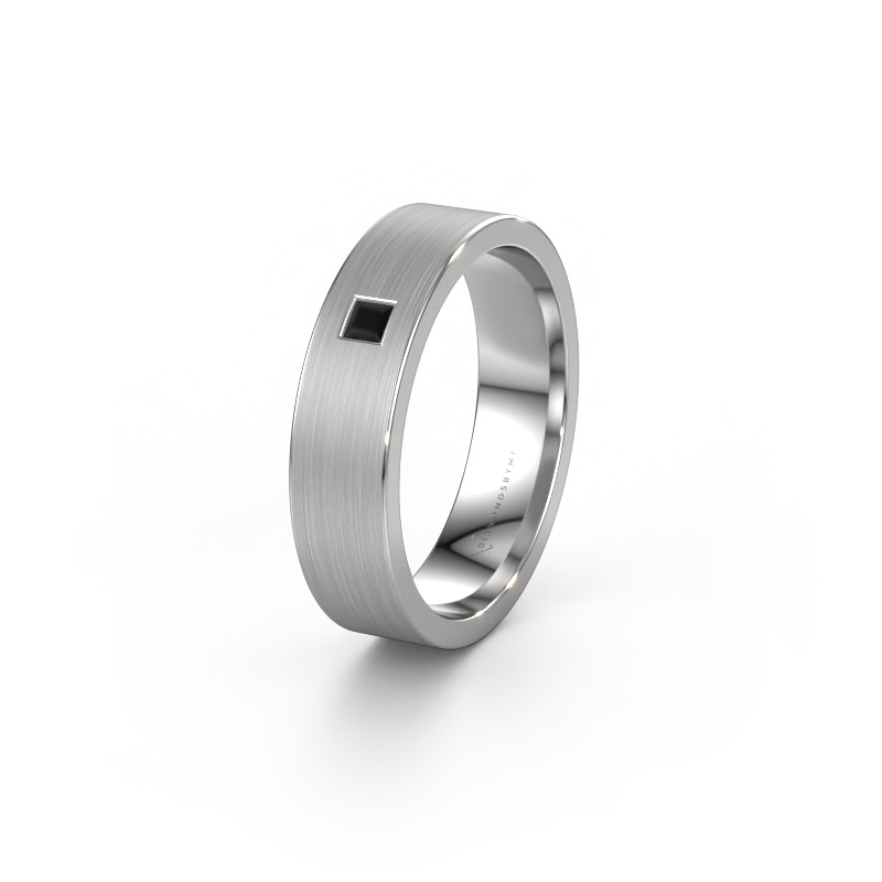 Bild von Ehering WH0101L15BMSQ 950 Platin ±5x2 mm Schwarz Diamant