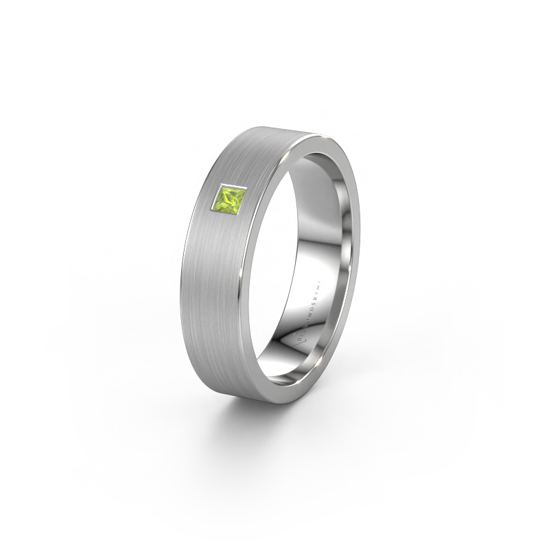 Bild von Ehering WH0101L15BMSQ 585 Weißgold ±5x2 mm Peridot