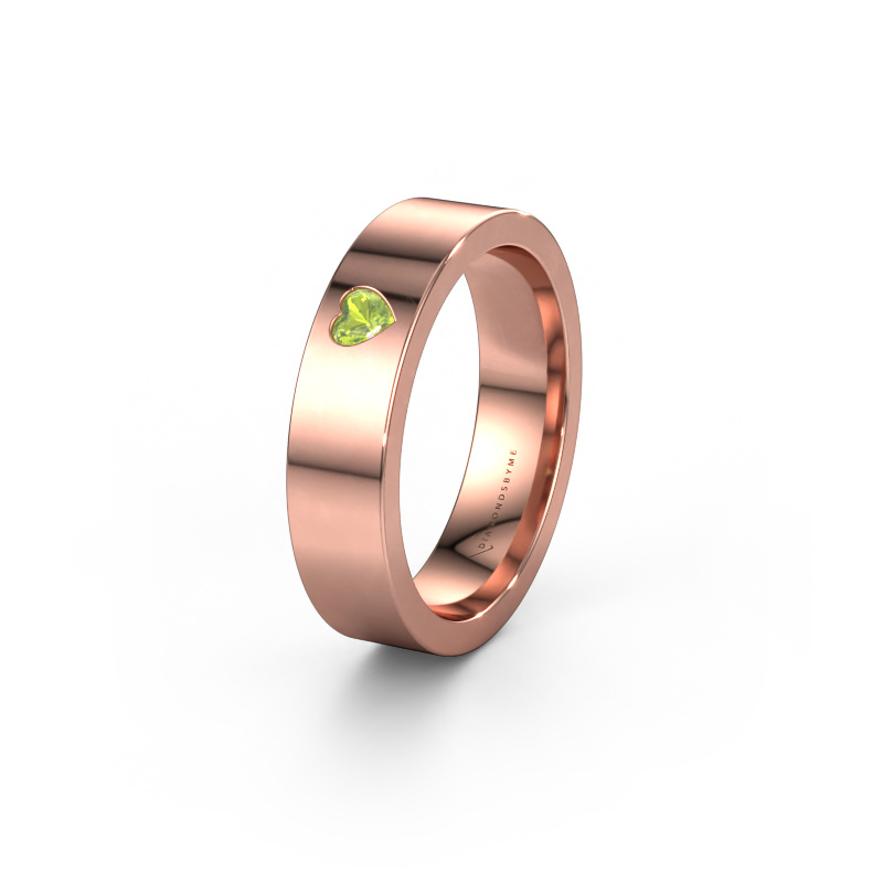 Image of Wedding ring WH0101L15BPHRT 585 rose gold ±0.20x0.08 in Peridot