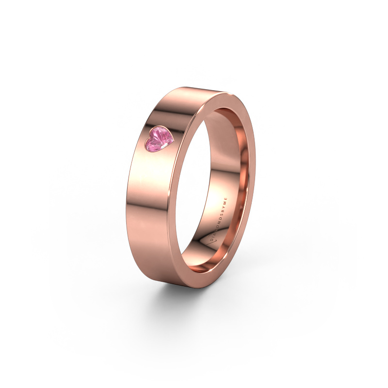 Image of Wedding ring WH0101L15BPHRT 585 rose gold ±0.20x0.08 in Pink sapphire