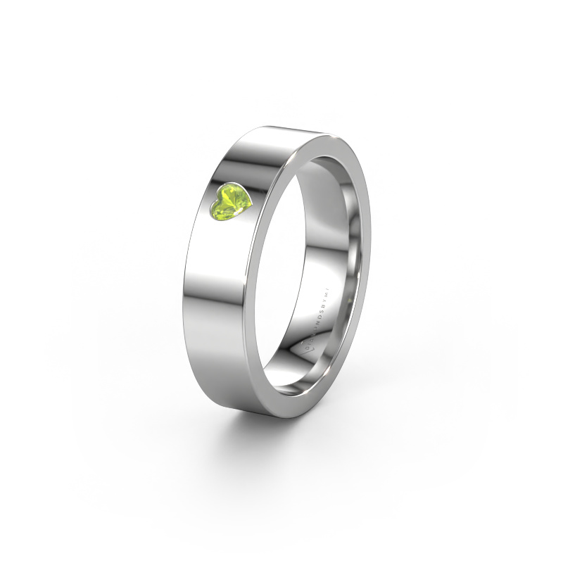 Image of Wedding ring WH0101L15BPHRT 585 white gold ±0.20x0.08 in Peridot