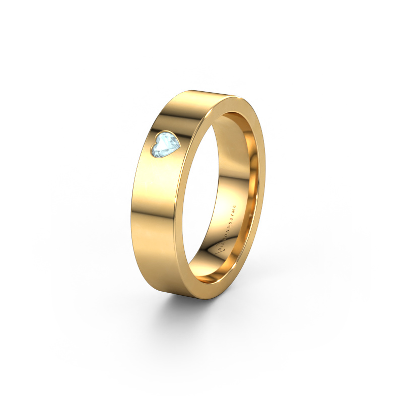 Bild von Ehering WH0101L15BPHRT 585 Gold ±5x2 mm Aquamarin