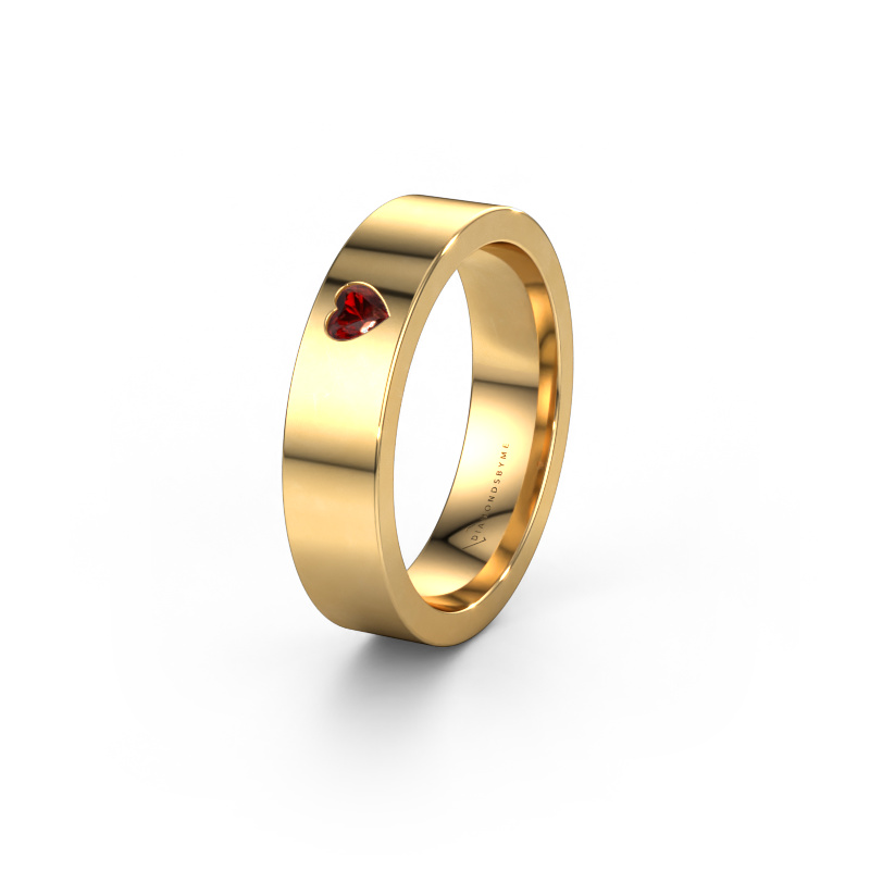 Image of Wedding ring WH0101L15BPHRT 585 gold ±0.20x0.08 in Garnet