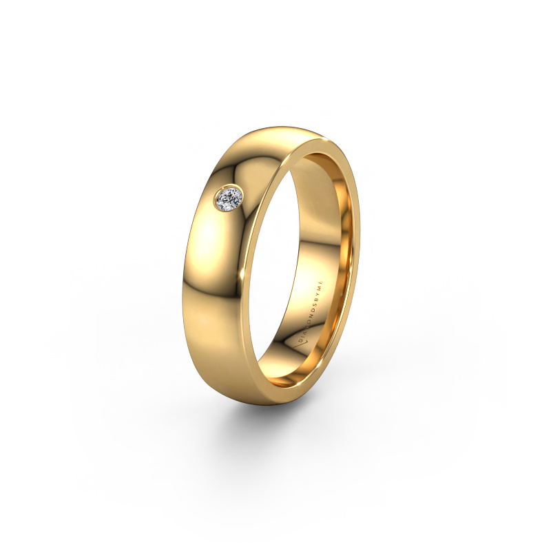 Image of Wedding ring WH0101L25BP 585 gold ±5 x 2 mm Diamond