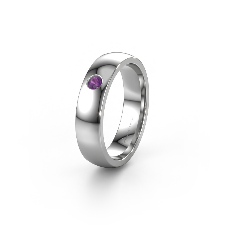 Bild von Ehering WH0101L25BP 950 Platin ±5x2 mm Amethyst