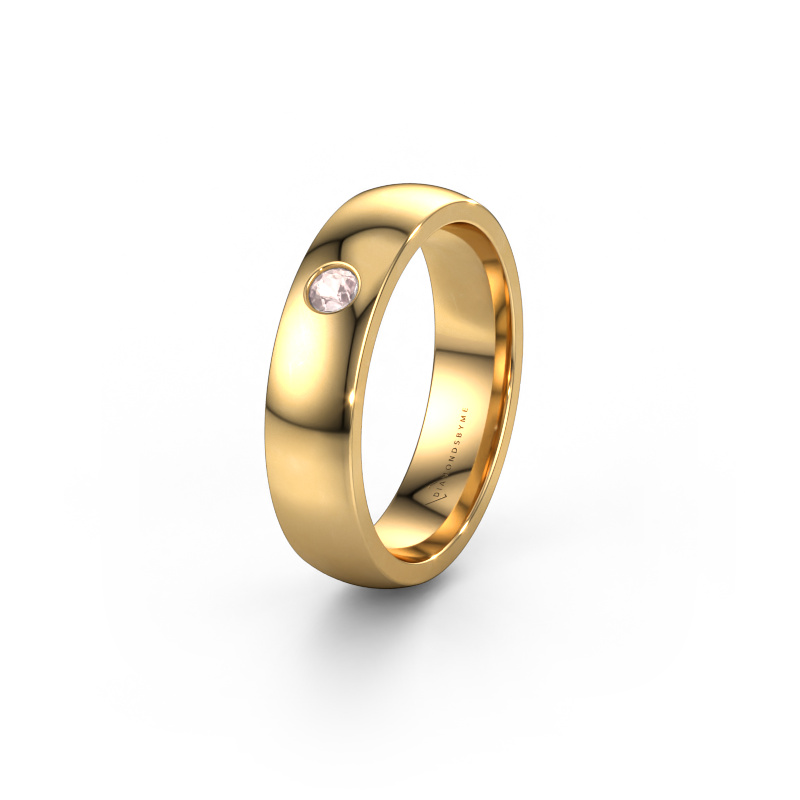 Bild von Ehering WH0101L25BP 585 Gold ±5x2 mm Morganit Champagner