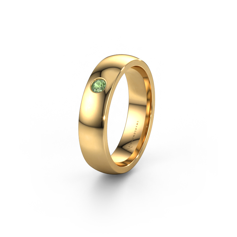 Image of Wedding ring WH0101L25BP 585 gold ±0.20x0.08 in Tourmaline green