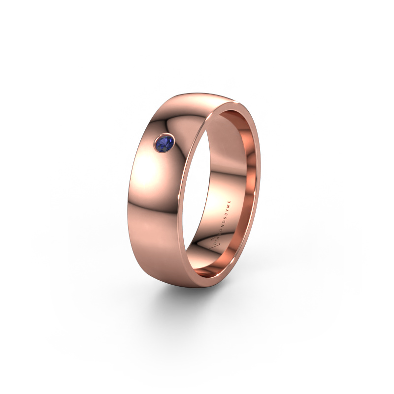 Image of Wedding ring WH0101L26AP 585 rose gold ±0.24x0.05 in Sapphire