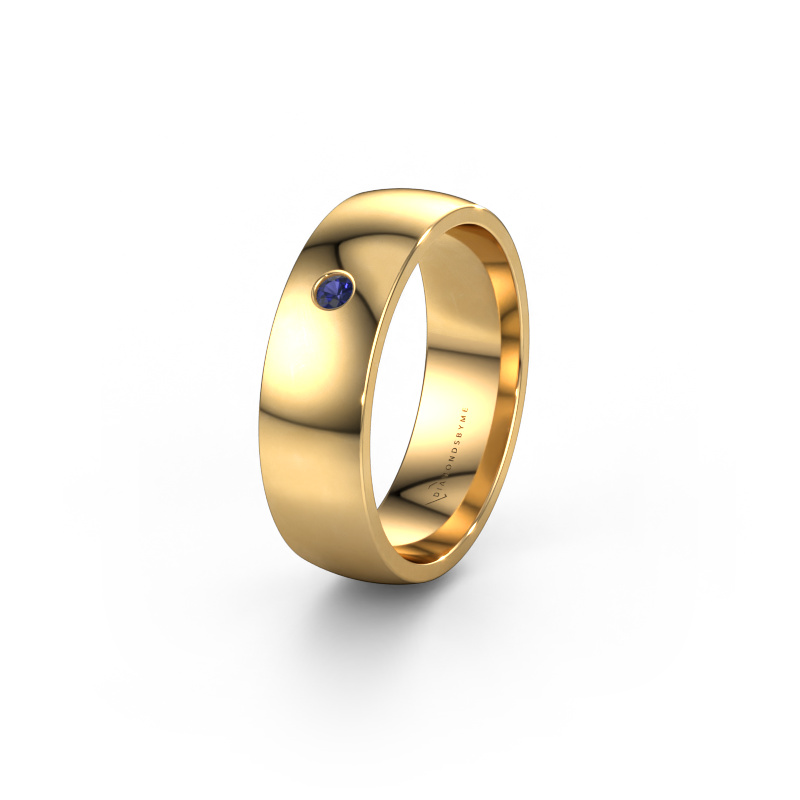 Image of Wedding ring WH0101L26AP 585 gold ±0.24x0.05 in Sapphire