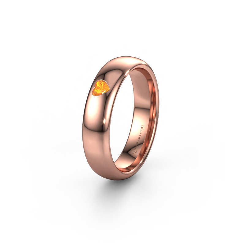 Afbeelding van Vriendschapsring WH0101L35BPHRT 585 rosé goud ±5x2 mm Citrien