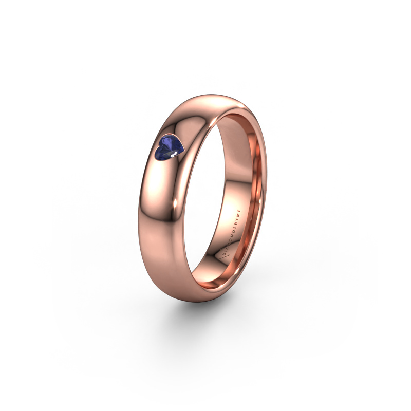 Image of Friendship ring WH0101L35BPHRT 585 rose gold ±5x2 mm Sapphire