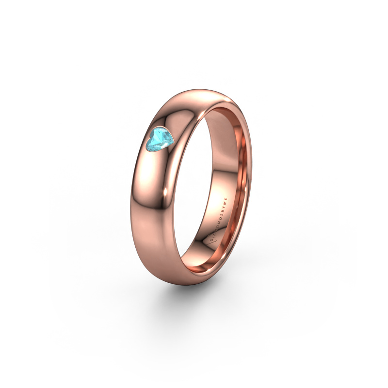 Image of Friendship ring WH0101L35BPHRT 585 rose gold ±0.20x0.08 in Blue topaz