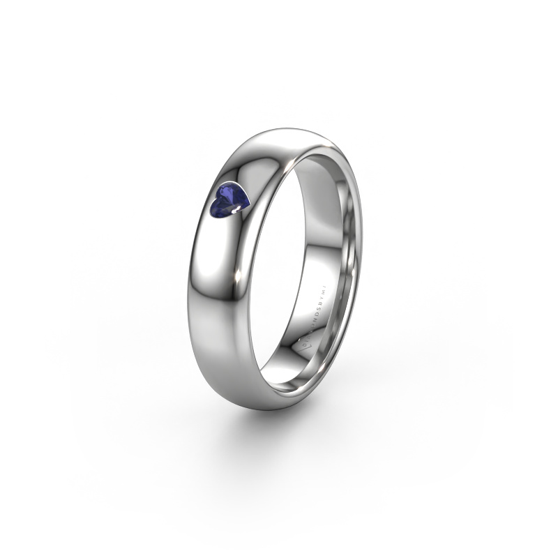 Image de Bague d'amitié WH0101L35BPHRT 950 platine ±5x2 mm Saphir
