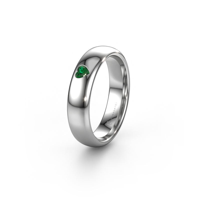 Image de Bague d'amitié WH0101L35BPHRT 950 platine ±5x2 mm Emeraude