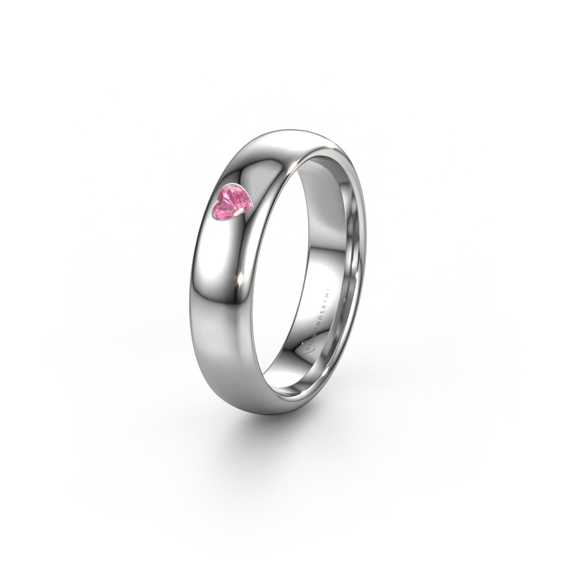 Image de Bague d'amitié WH0101L35BPHRT 585 or blanc ±5x2 mm Saphir rose