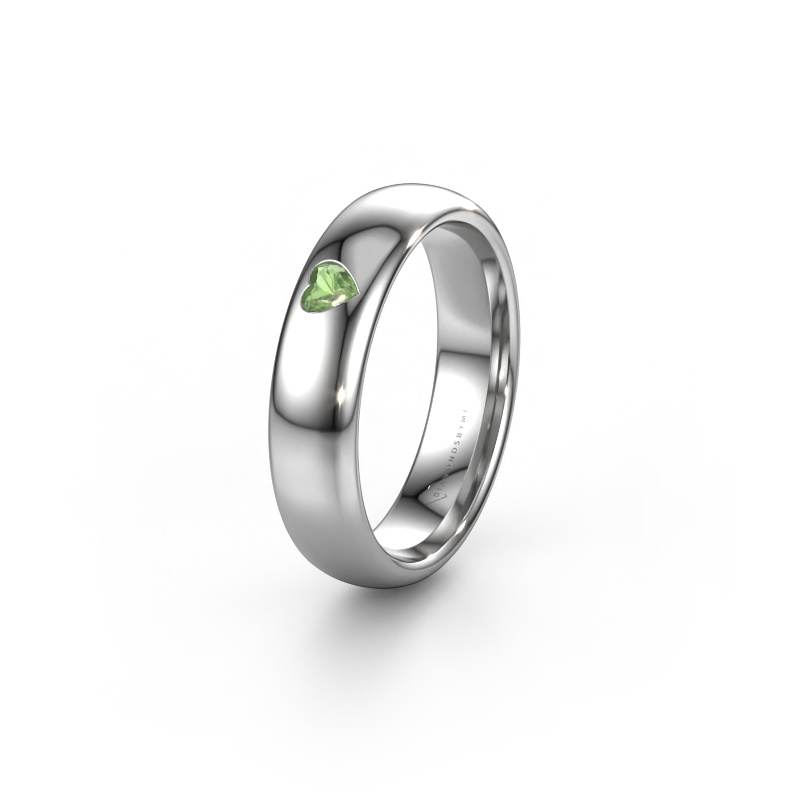 Image de Bague d'amitié WH0101L35BPHRT 950 platine ±5x2 mm Vert tourmaline