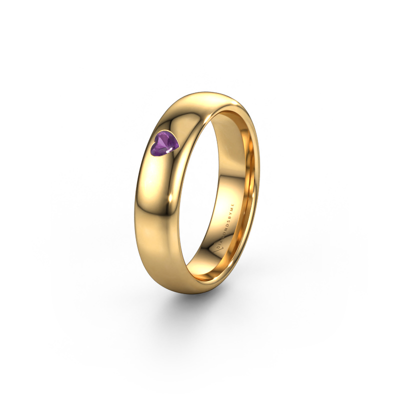 Image of Friendship ring WH0101L35BPHRT 585 gold ±0.20x0.08 in Amethyst