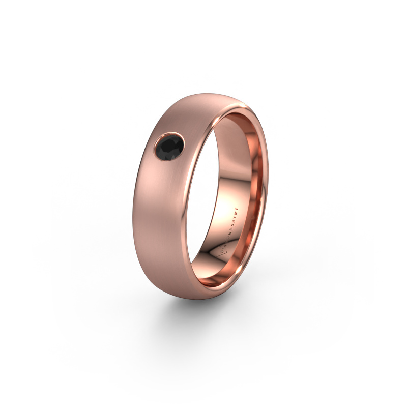 Bild von Ehering WH0101L36BM 585 Roségold ±6x2 mm Schwarz Diamant