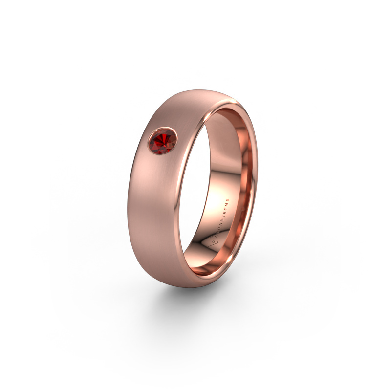 Bild von Ehering WH0101L36BM 585 Roségold ±6x2 mm Granat