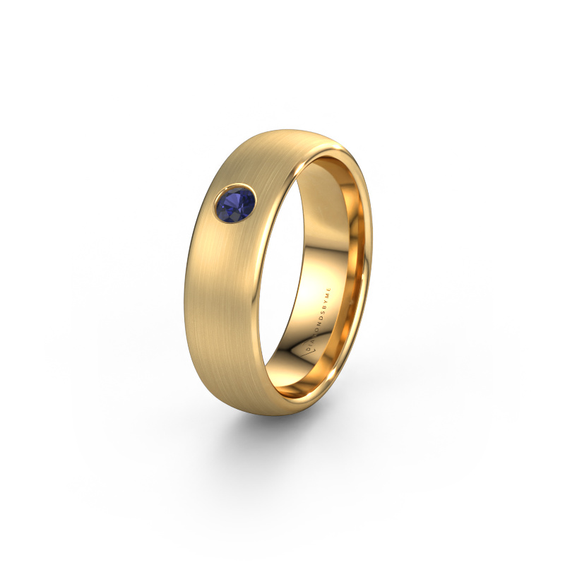 Image of Wedding ring WH0101L36BM 585 gold ±0.24x0.08 in Sapphire