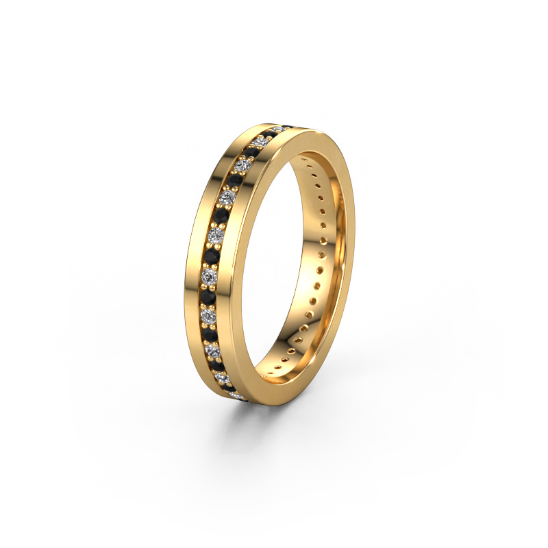 Bild von Ehering WH0103L14BP 585 Gold ±4x2 mm Schwarz Diamant 0.484 crt
