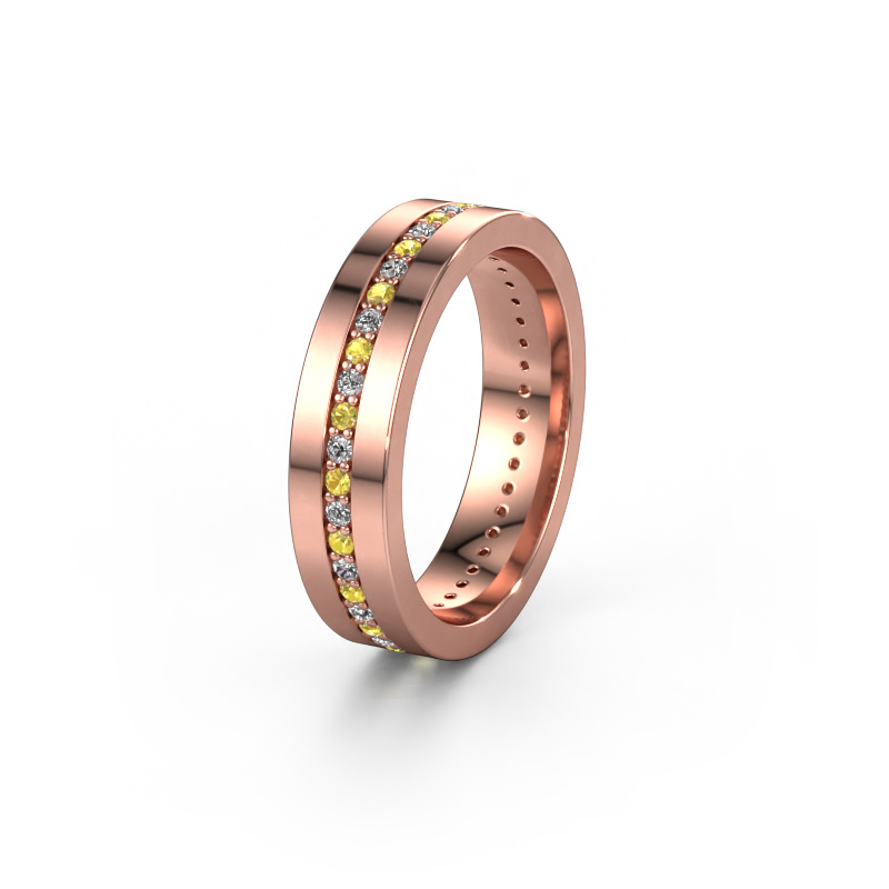 Bild von Ehering WH0103L15BP 585 Roségold ±5x2 mm Gelb Saphir 1.3 mm