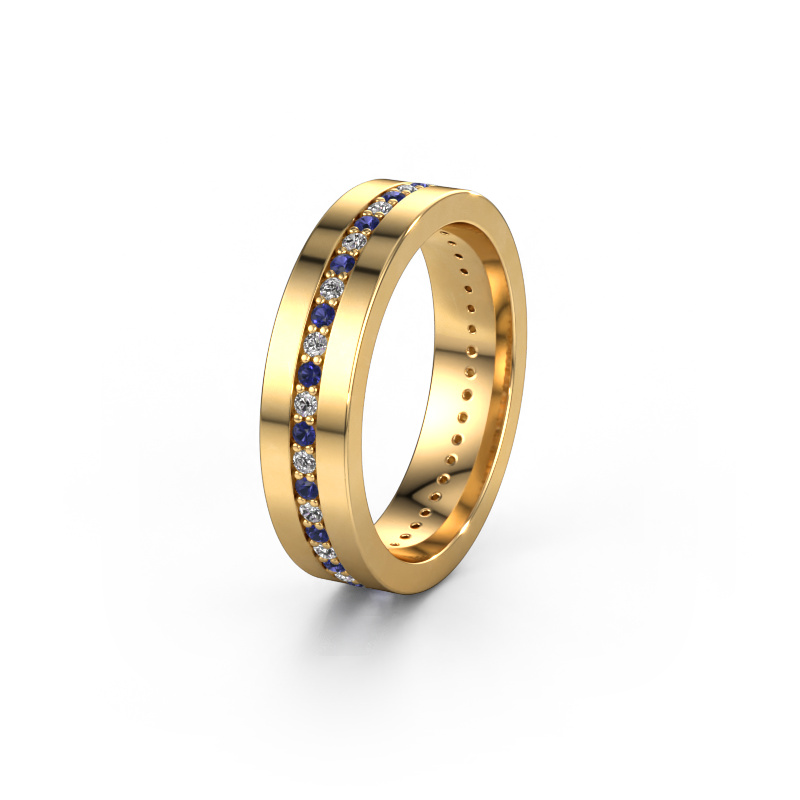 Bild von Ehering WH0103L15BP 585 Gold ±5x2 mm Saphir 1.3 mm