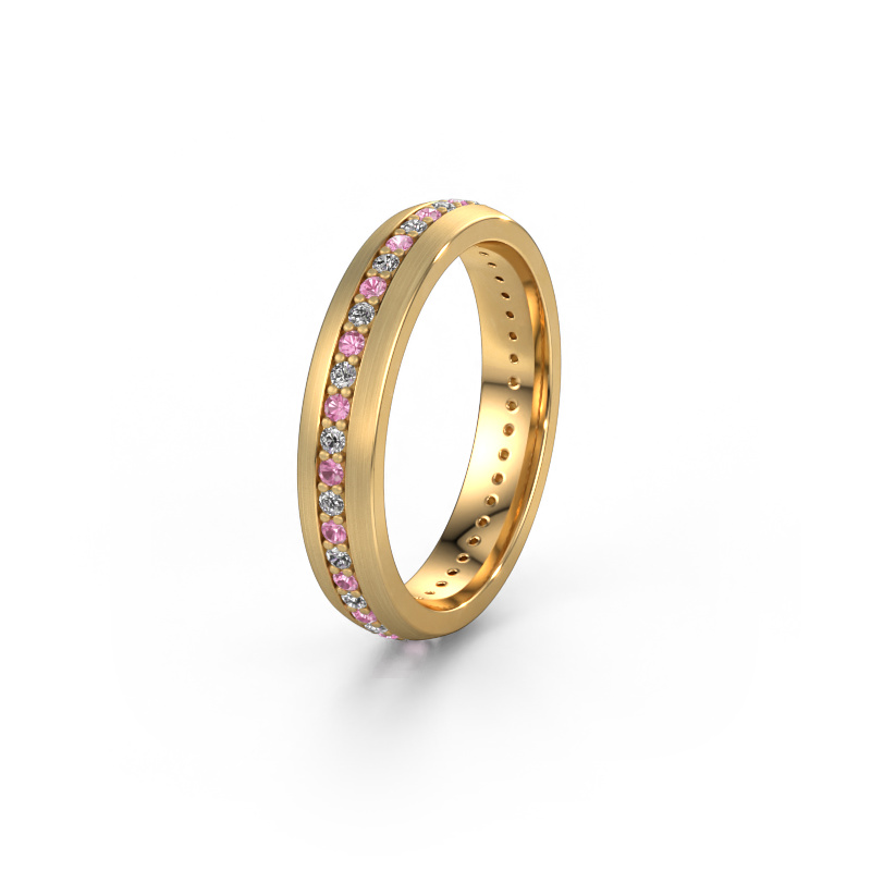 Bild von Ehering WH0103L24BM 585 Gold ±4x2 mm Pink Saphir 1.3 mm