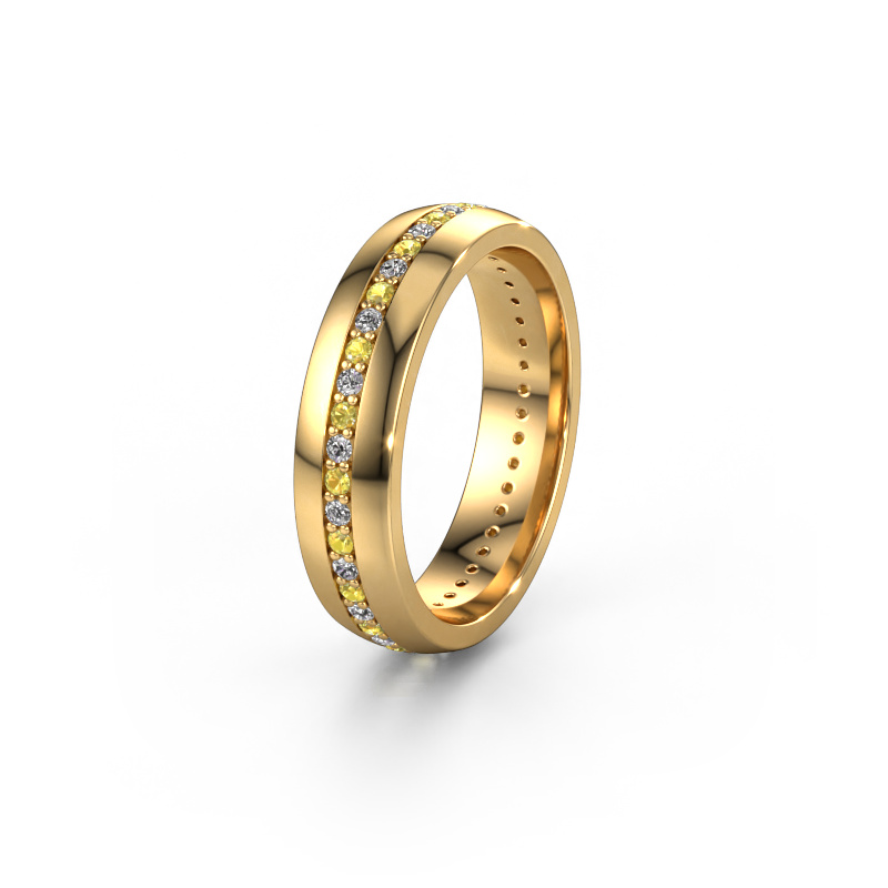Bild von Ehering WH0103L25BP 585 Gold ±5x2 mm Gelb Saphir