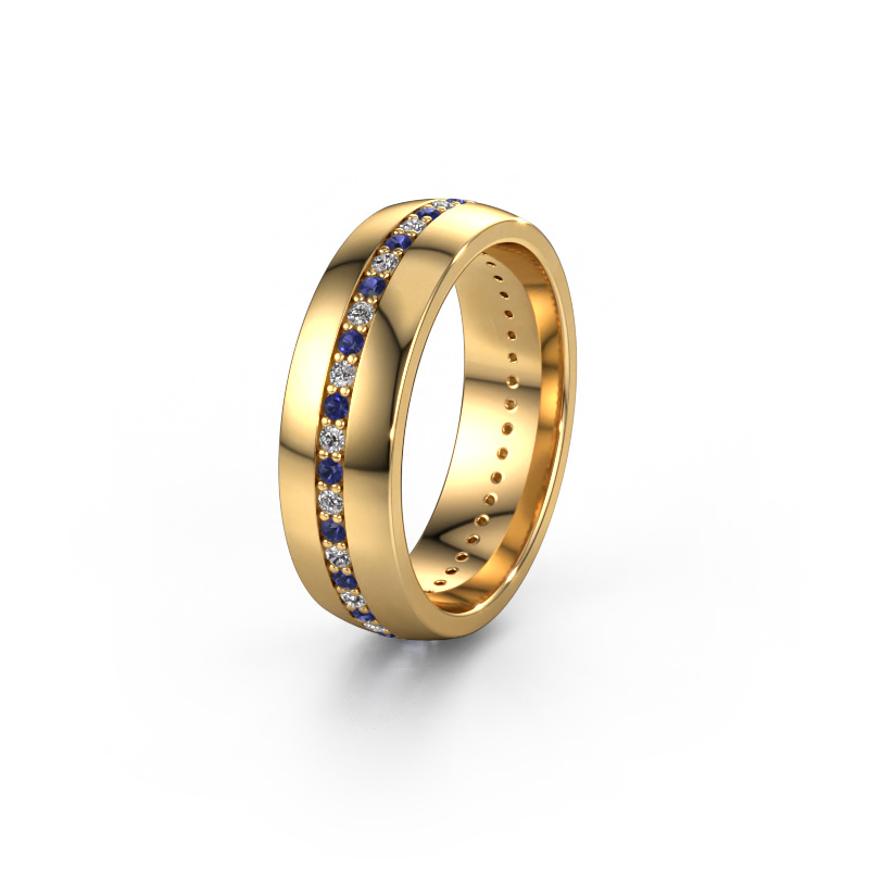 Image of Weddings ring WH0103L26BP 585 gold ±0.24x0.08 in Sapphire 1.3 mm