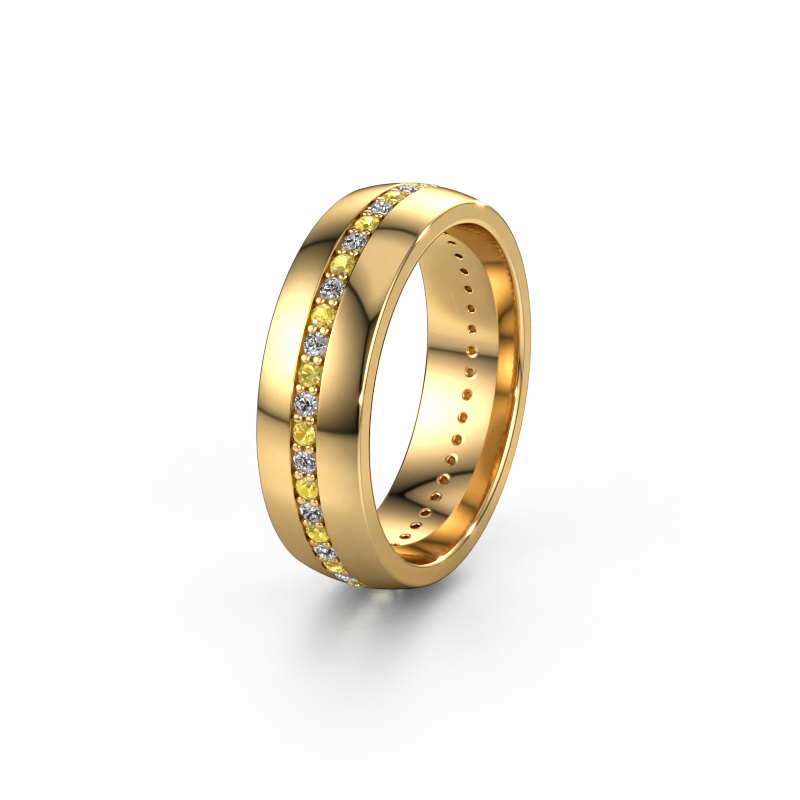 Image of Weddings ring WH0103L26BP 585 gold ±0.24x0.08 in Yellow sapphire 1.3 mm
