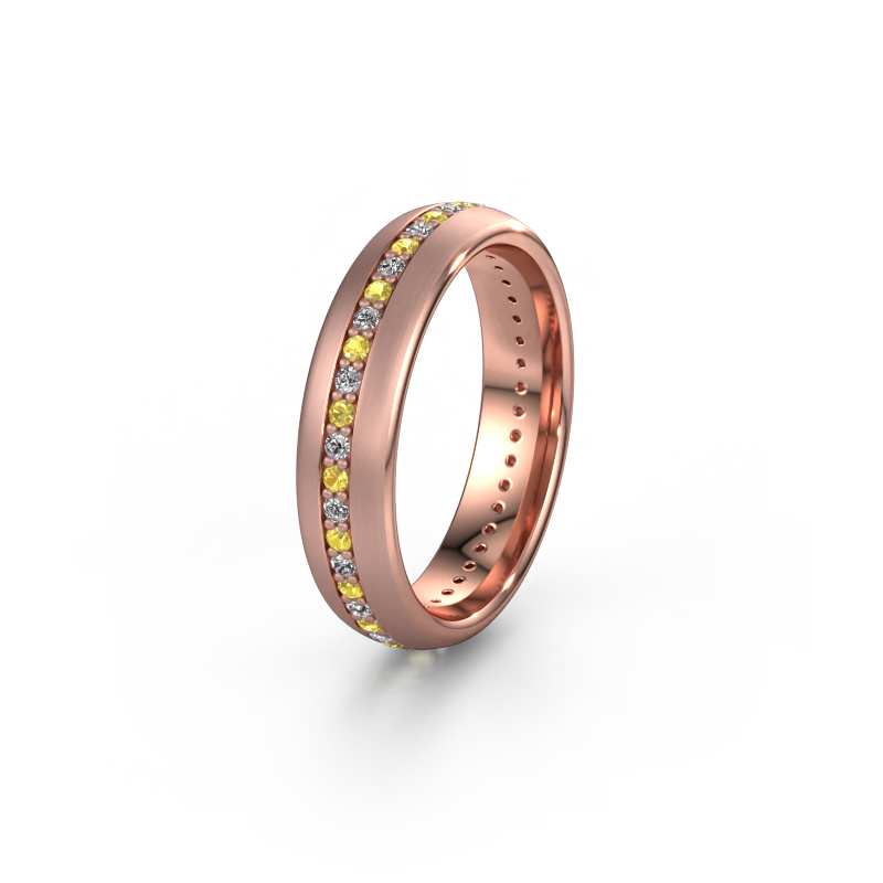 Image of Friendship ring WH0103L35BM 585 rose gold ±0.20x0.08 in Yellow sapphire 1.3 mm
