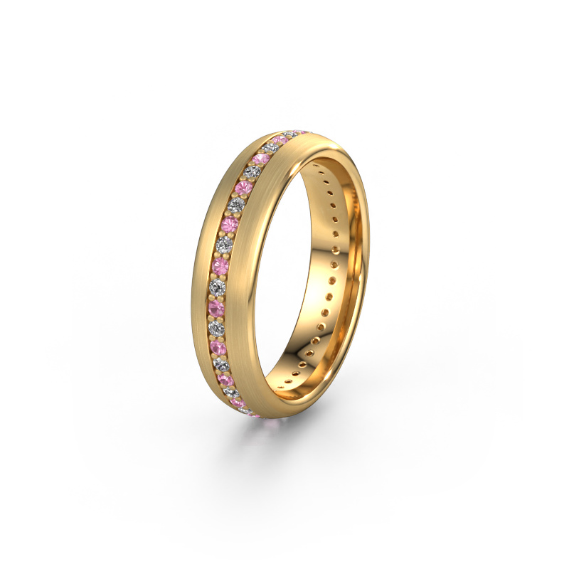 Bild von Freundschaftsring WH0103L35BM 585 Gold ±5x2 mm Pink Saphir 1.3 mm