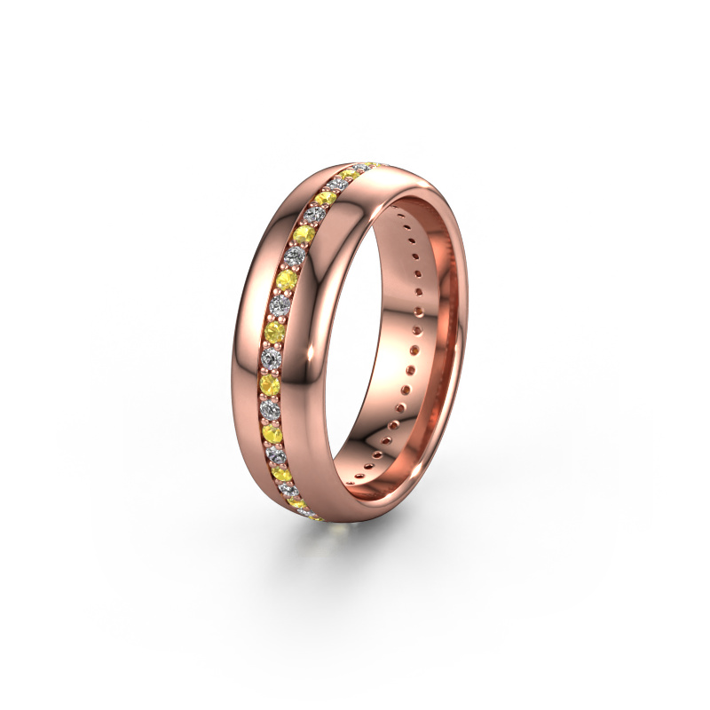 Bild von Ehering WH0103L36BP 585 Roségold ±6x2 mm Gelb Saphir 1.3 mm