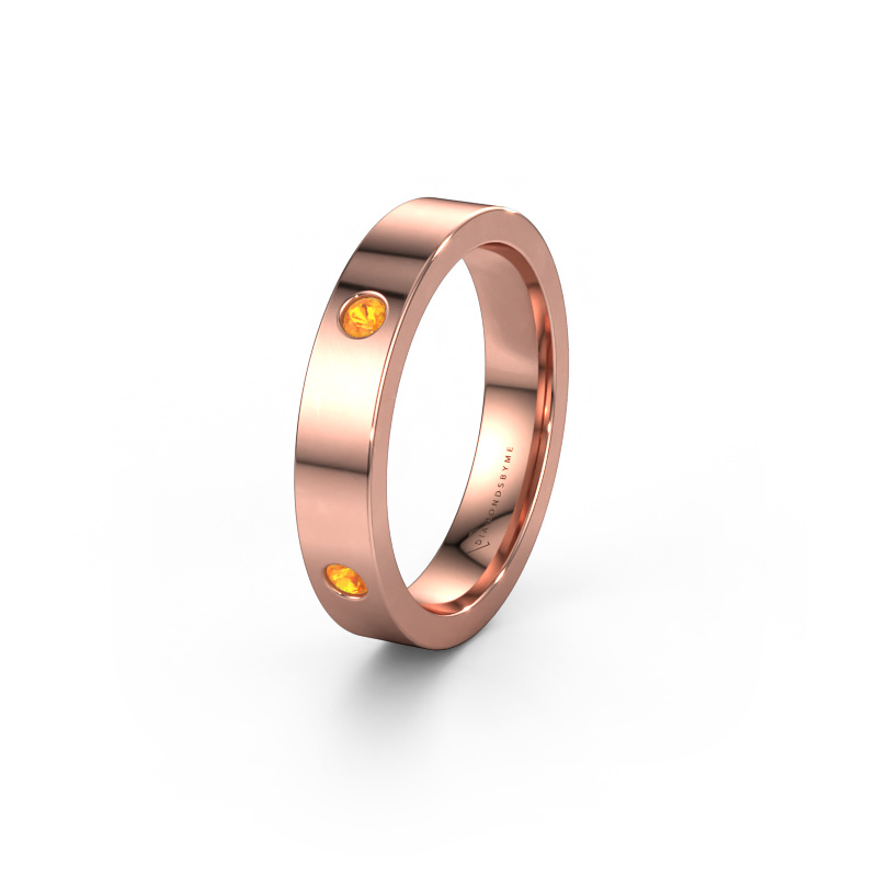 Bild von Ehering WH0104L14BP 585 Roségold ±4x2 mm Citrin 2.2 mm