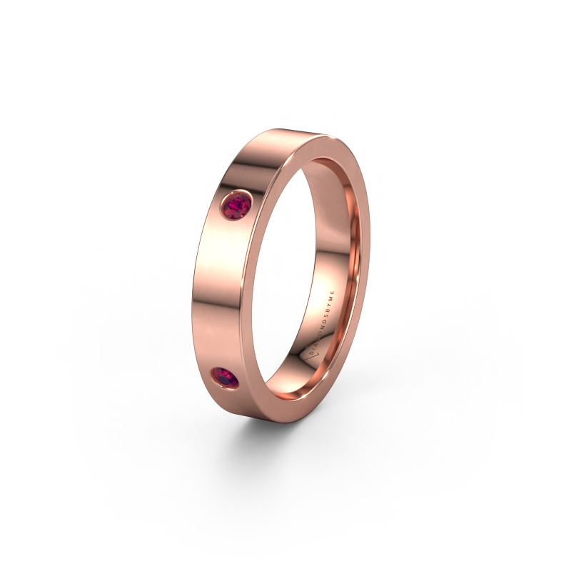 Bild von Ehering WH0104L14BP 585 Roségold ±4x2 mm Rhodolit 2.2 mm