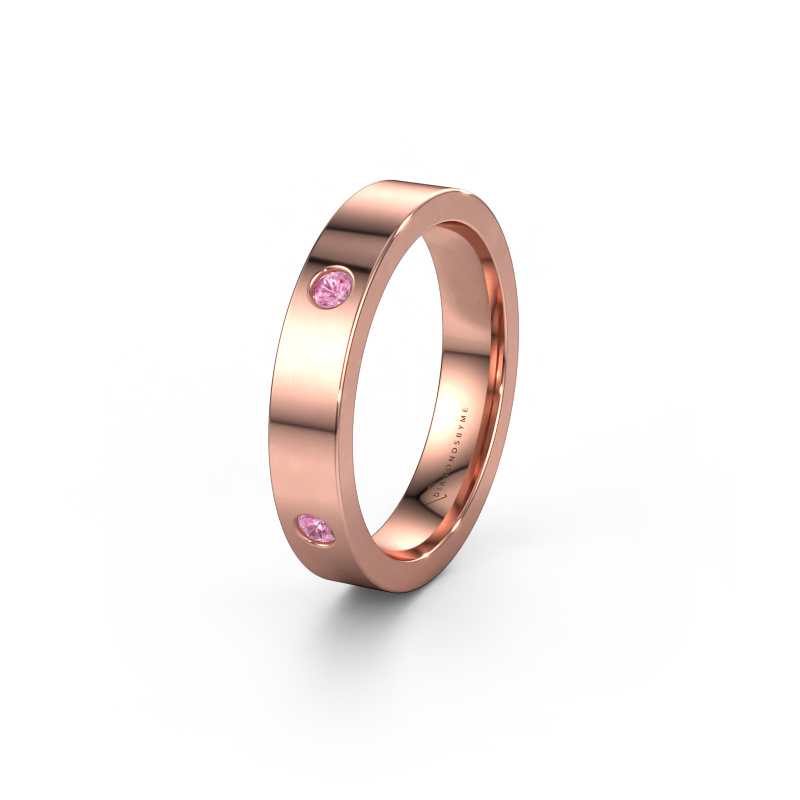 Bild von Ehering WH0104L14BP 585 Roségold ±4x2 mm Pink Saphir 2.2 mm