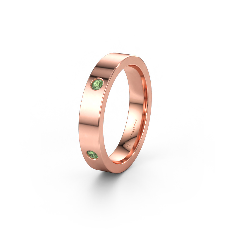 Bild av Vigselring WH0104L14BP 585 roséguld ±4 x 2 mm Grön turmalin 2.2 mm
