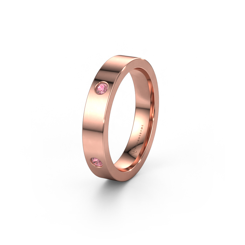 Image of Wedding ring WH0104L14BP 585 rose gold ±0.16x0.08 in Tourmaline pink 2.2 mm