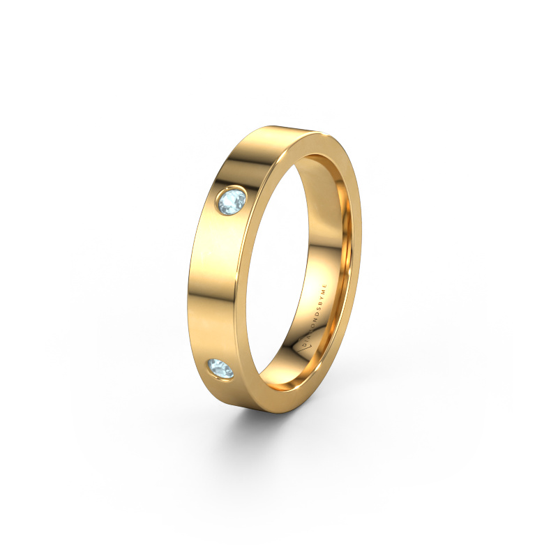 Bild von Ehering WH0104L14BP 585 Gold ±4x2 mm Aquamarin 2.2 mm