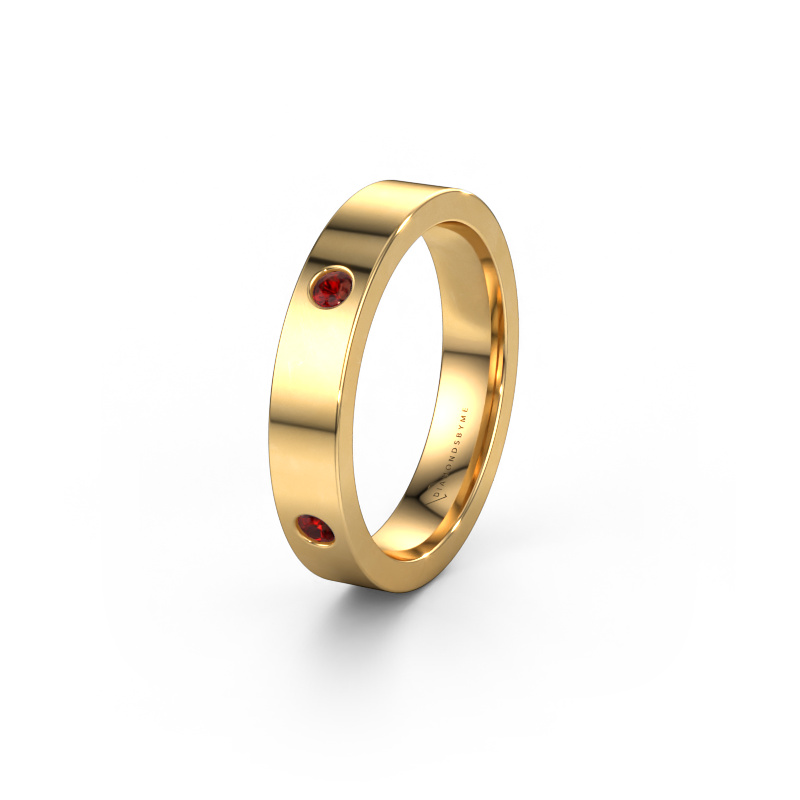 Image of Wedding ring WH0104L14BP 585 gold ±0.16x0.08 in Garnet 2.2 mm