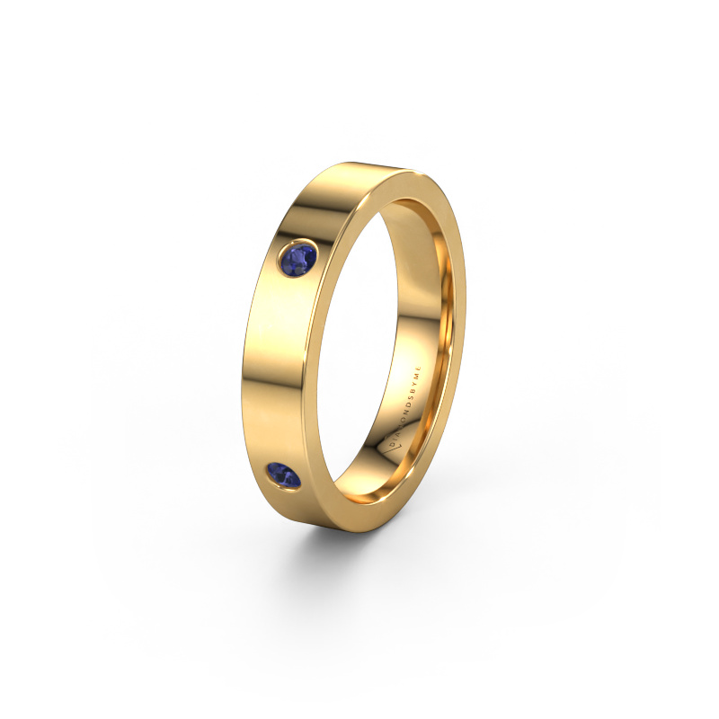 Bild von Ehering WH0104L14BP 585 Gold ±4x2 mm Saphir 2.2 mm