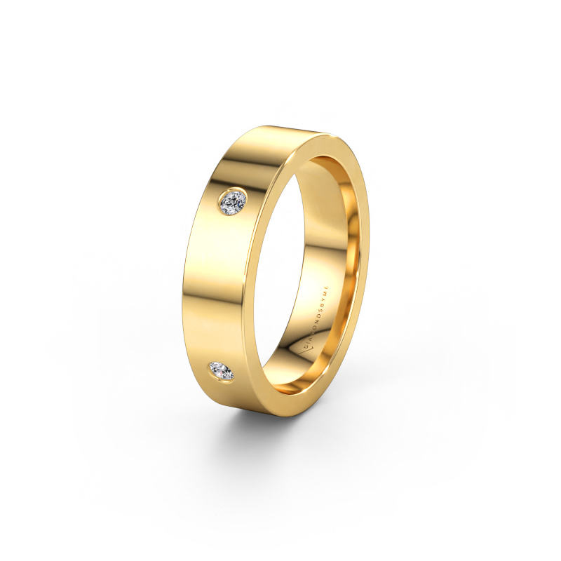 Bild von Ehering WH0104L15BP 585 Gold ±4 x 2 mm Diamant 0.15 crt