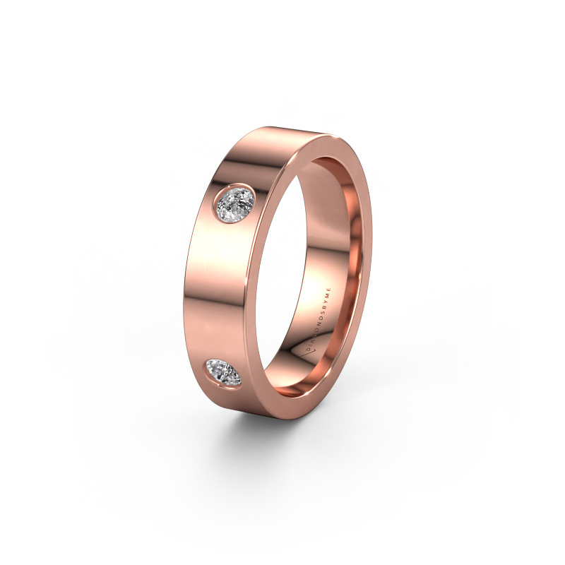 Image of Wedding ring WH0104L15BP 585 rose gold ±0.16x0.08 in Zirconia 3 mm