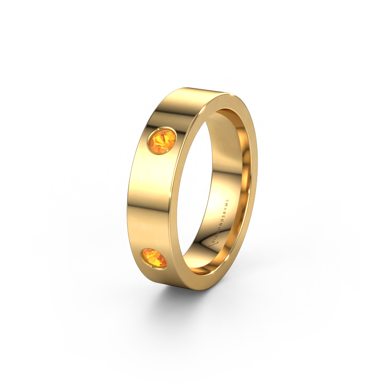 Image of Wedding ring WH0104L15BP 585 gold ±0.16x0.08 in Citrin 3 mm