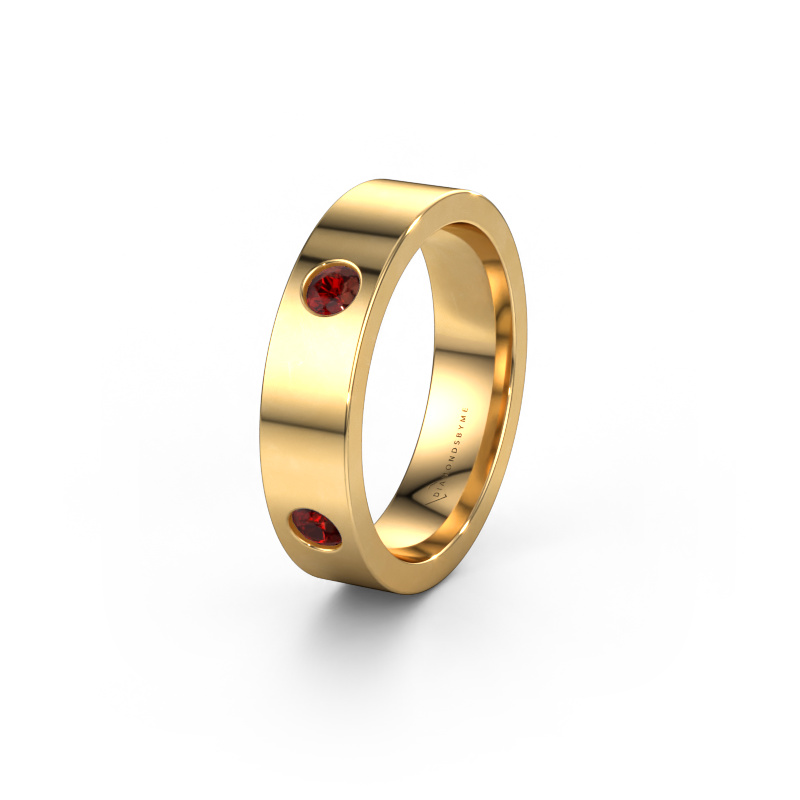 Image of Wedding ring WH0104L15BP 585 gold ±0.16x0.08 in Garnet 3 mm