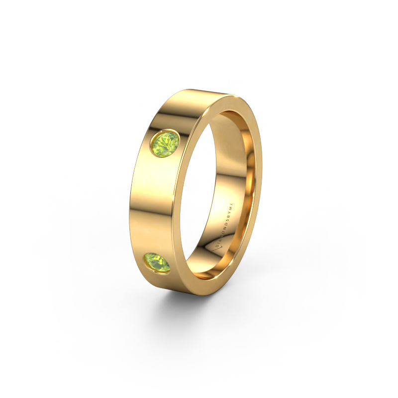 Bild von Ehering WH0104L15BP 585 Gold ±4x2 mm Peridot 3 mm