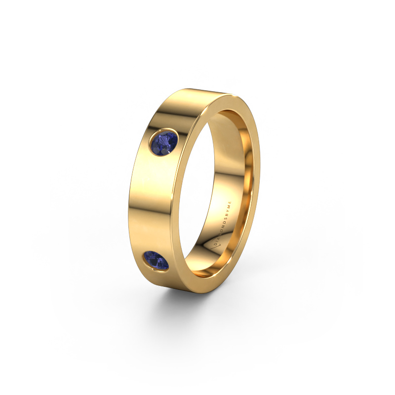 Bild von Ehering WH0104L15BP 585 Gold ±4x2 mm Saphir 3 mm