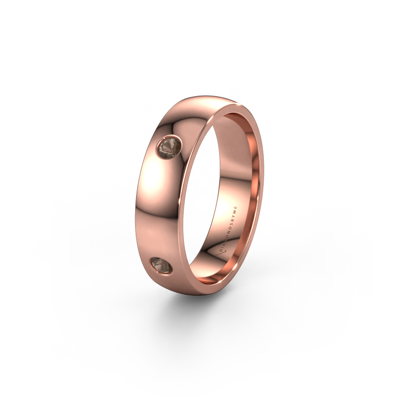 Image of Weddings ring WH0104L25AP 585 rose gold ±0.20x0.07 in Smokey quartz 2.5 mm