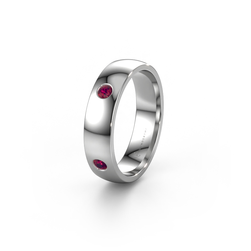 Image of Weddings ring WH0104L25AP 585 white gold ±0.20x0.07 in Rhodolite 2.5 mm
